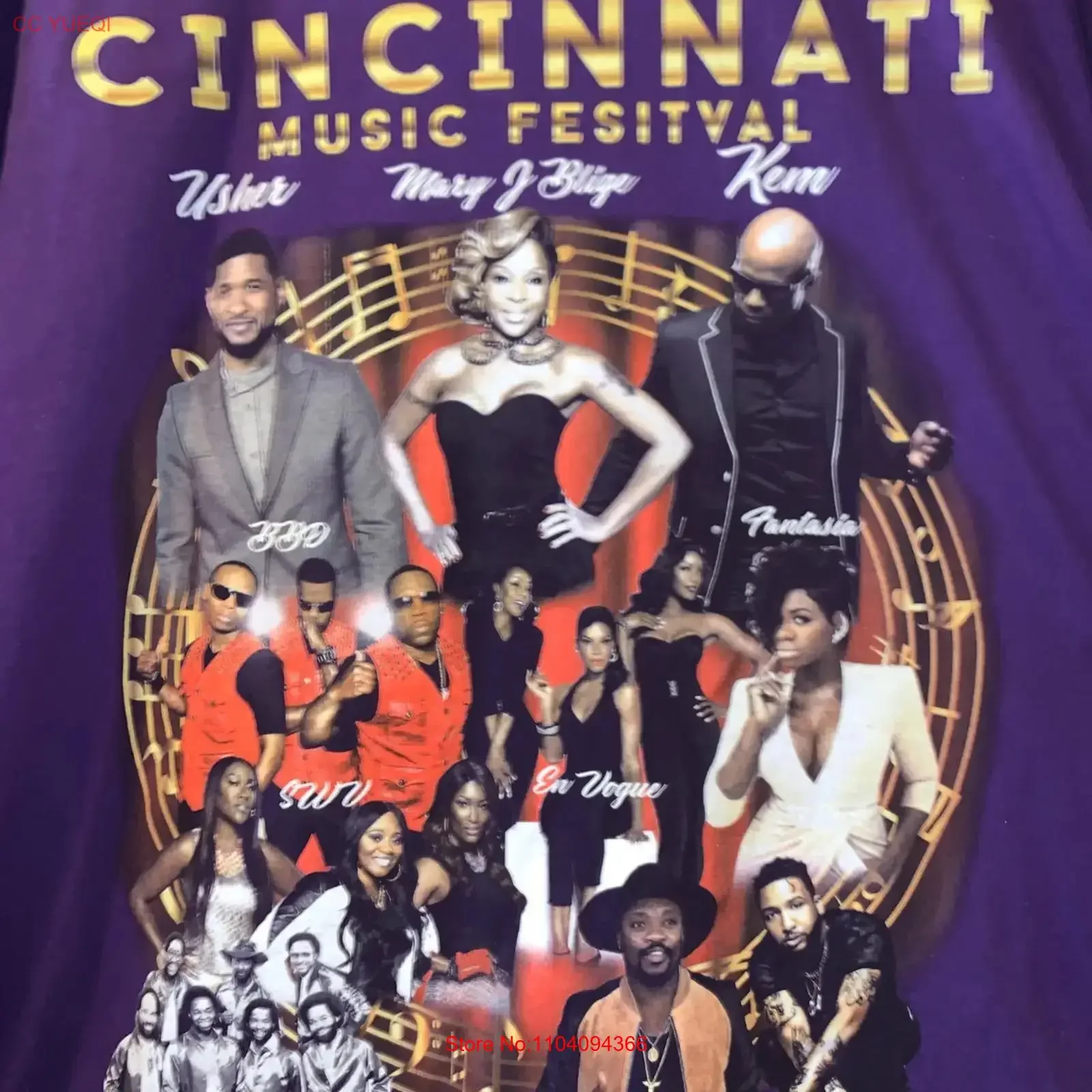 CINCINNATI MUSIC 2017 FESTIVAL 3XL SHIRT vintage Washed designer clothes Casual Stylish streetwear homme fashion Breathable
