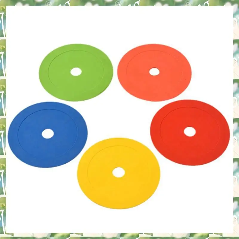 스포츠 10Pcs 축구 플랫 콘 마커 디스크 TPR 마커 디스크 농구 스포츠 속도 민첩성 훈련 마커, 휴대용 훈련 Eq