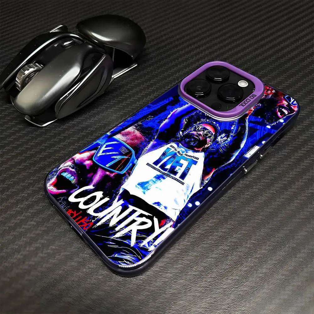 حافظة هاتف Jey Uso YEET لهاتف iPhone 16,15,14,13,12,11,Mini,Pro,MAX غطاء مقاوم للصدمات باللون الأرجواني غير اللامع