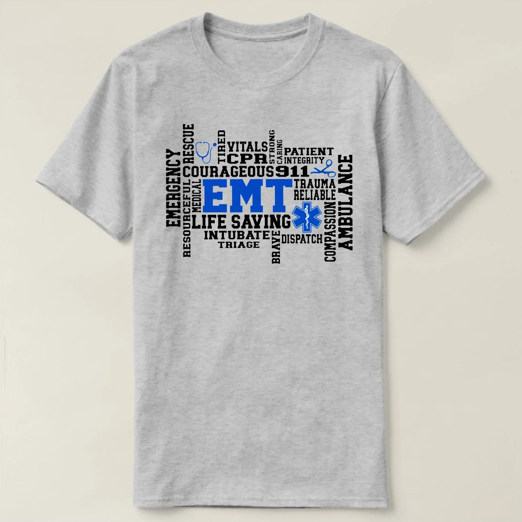 Rare First Responder EMT EMS Medical Paramedic T-Shirt 100% Cotton O-Neck Short Sleeve Summer Casual Mens T-shirt Streetwear