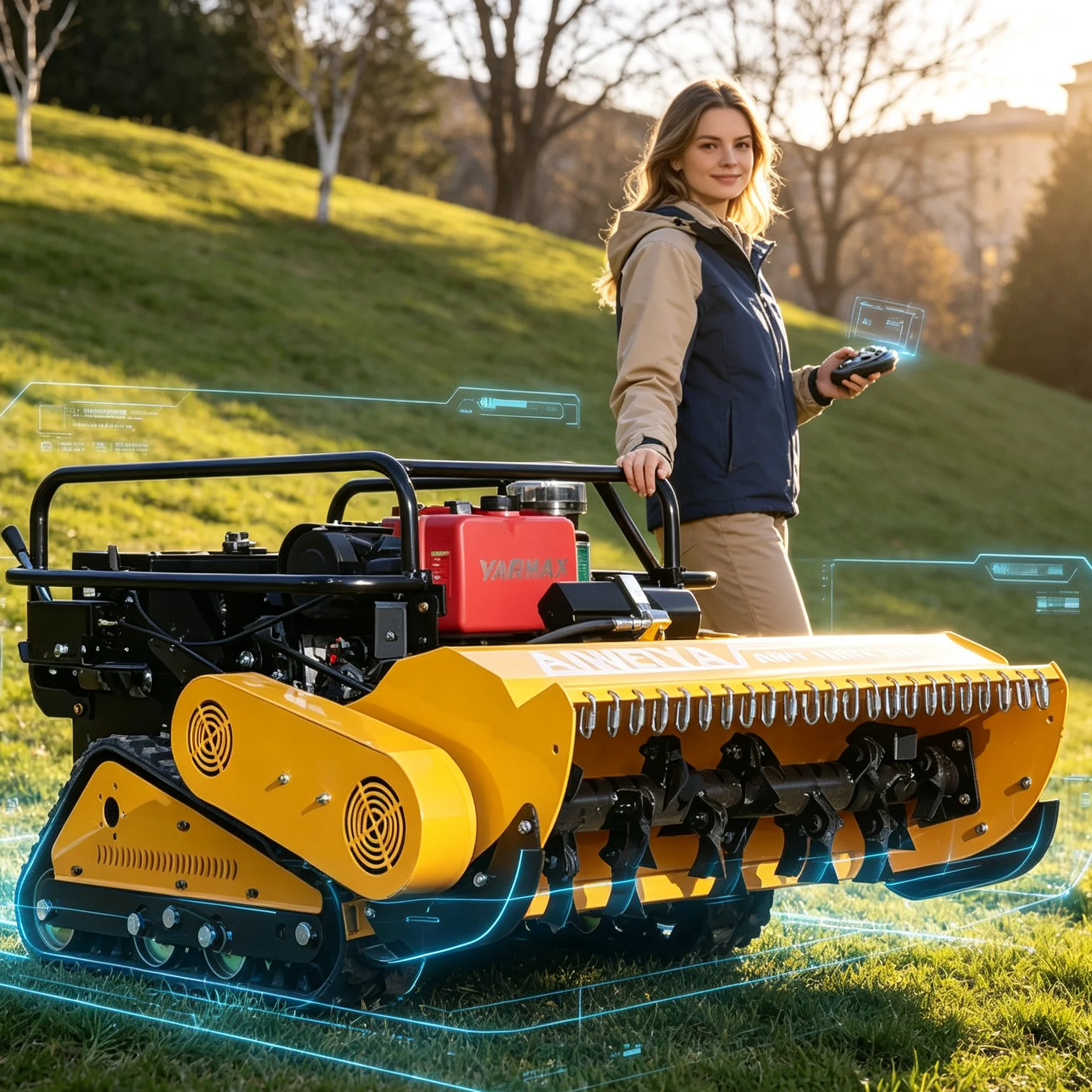 Customized Heavy Duty Orchard Flail Mower Tree Root Grass Trimming Lawn Mower Multi Purpose Lawn Mower