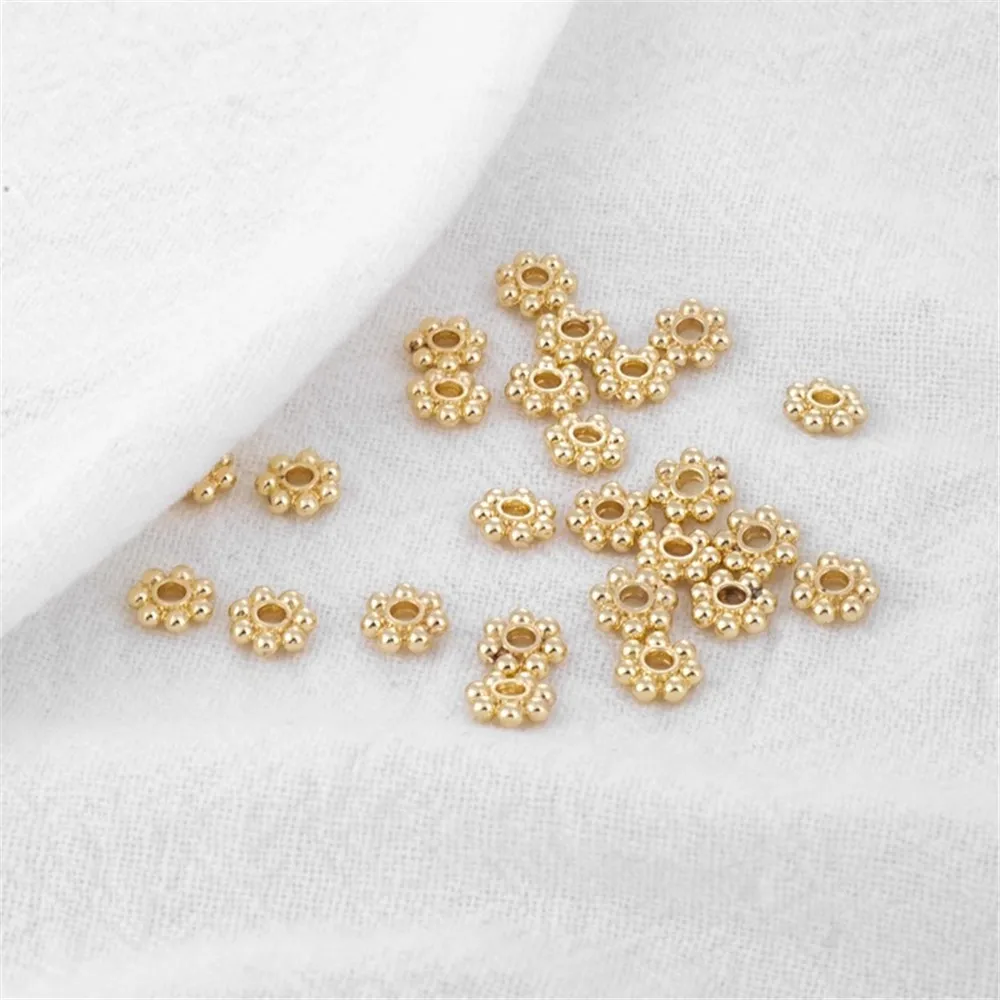 

4mm, 5mm, 6mm 14K Gold Color-Changing Beads, DIY Bracelet Spacer