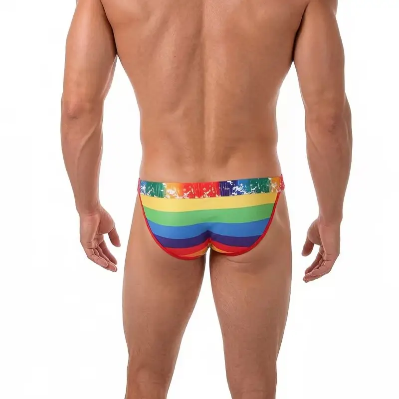 

Sexy Men Briefs High-cut Breathable Bulge Pouch Panties Cartoon Prints Wide Waistband Underpants Man Low-rise Lingerie