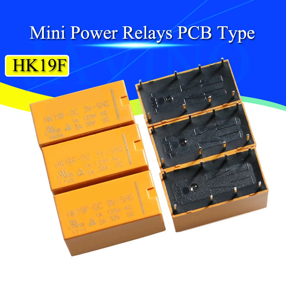 Relay HK19F-DC3V-SHG HK19F-DC5V-SHG HK19F-DC12V-SHG HK19F-DC12V-SHG HK19F-DC24V-SHG HK19F 3V 5V 9V 12V 24V 8PIN