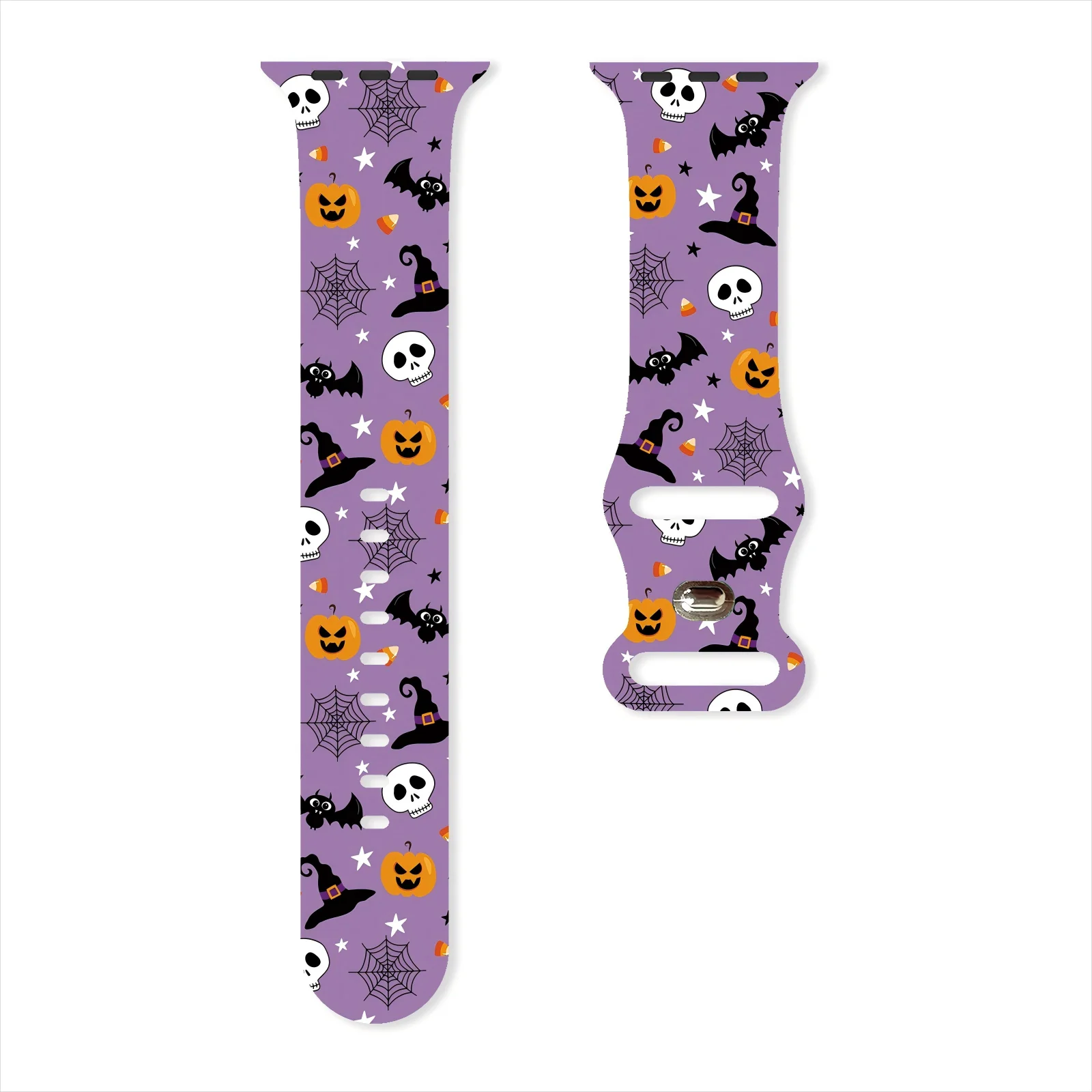 

Halloween Skull Printed Strap for Apple Watch 10 9 8 Silicone Band Replaceable Bracelet for iWatch 49mm 46mm 42mm 41mm Watchband