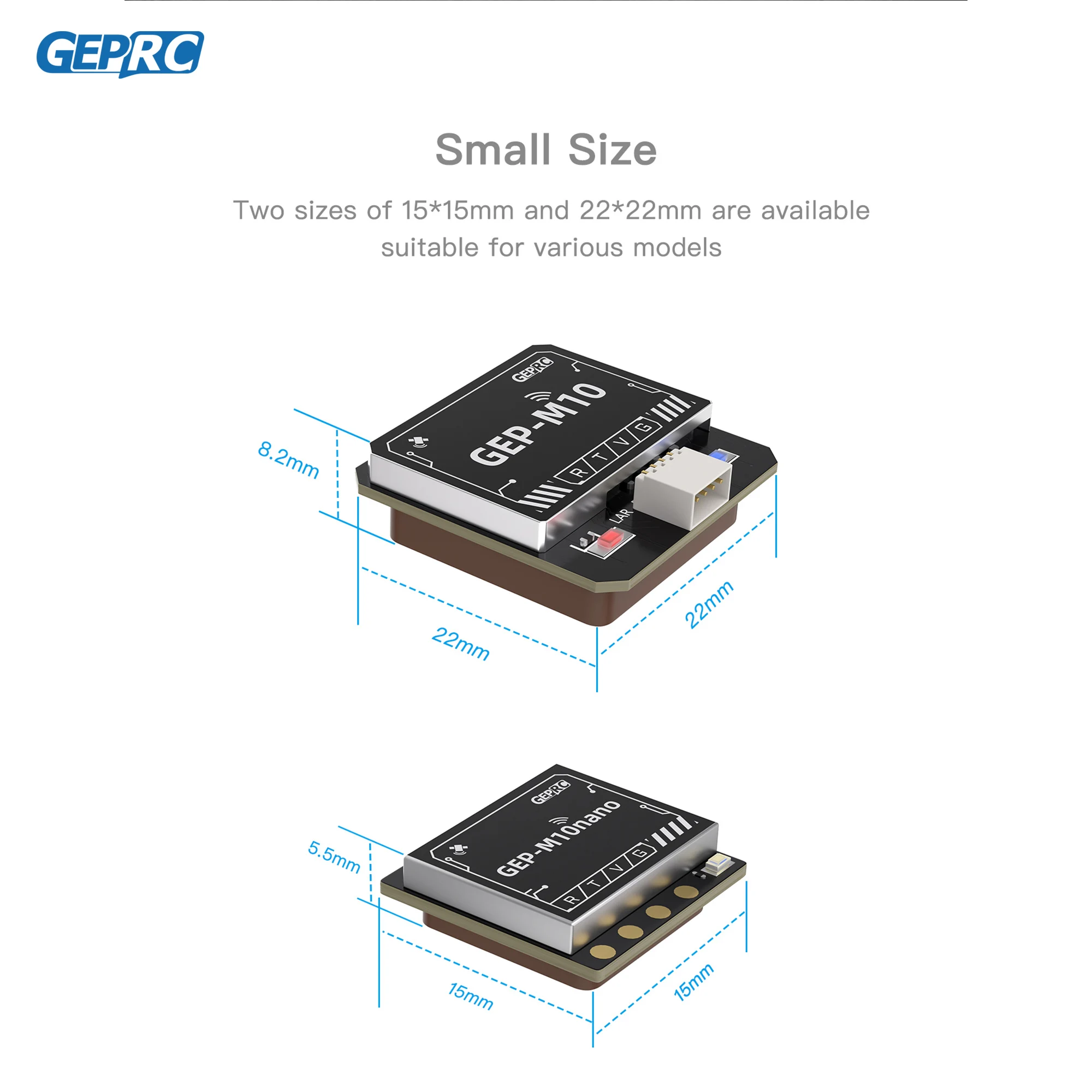 GEPRC-magnetómetro con Chip Flash integrado, barómetro DPS310, condensador de Farad preciso para Dron FPV, GPS, serie GEP-M10, QMC5883L