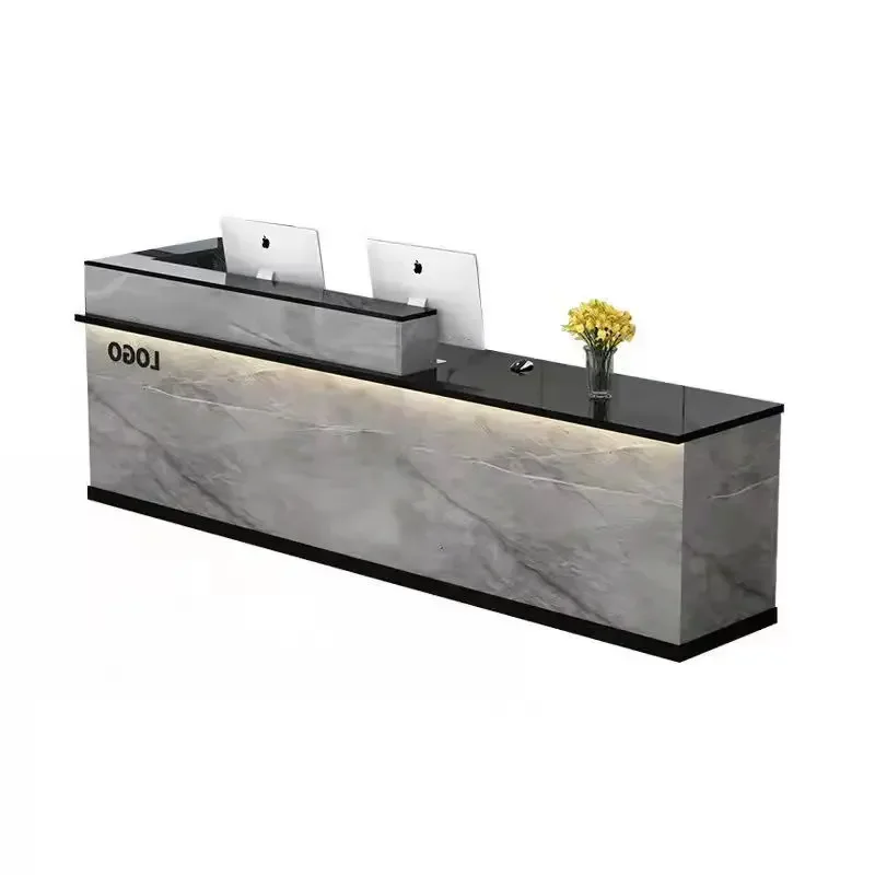 

Luminous checkout page custom small reception desk