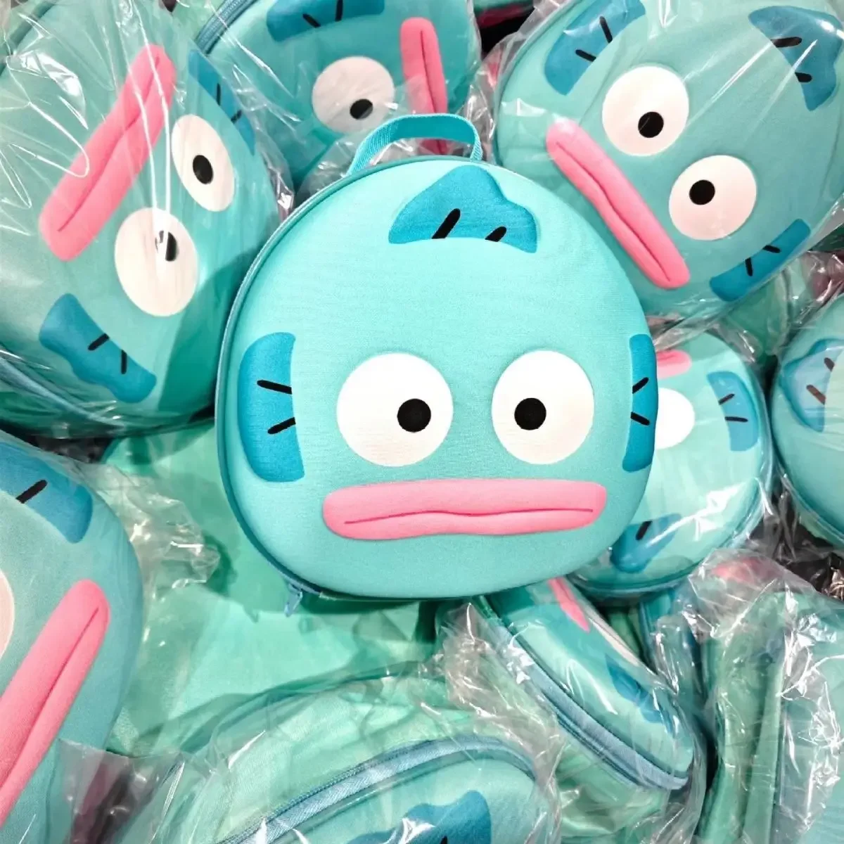 

Kawaii Sanrio Hangyodon Makeup Bag Anime Handbag Cute Large Capacity Portable Travel Toiletbag Cartoon Cosmetics Storagebag Gift