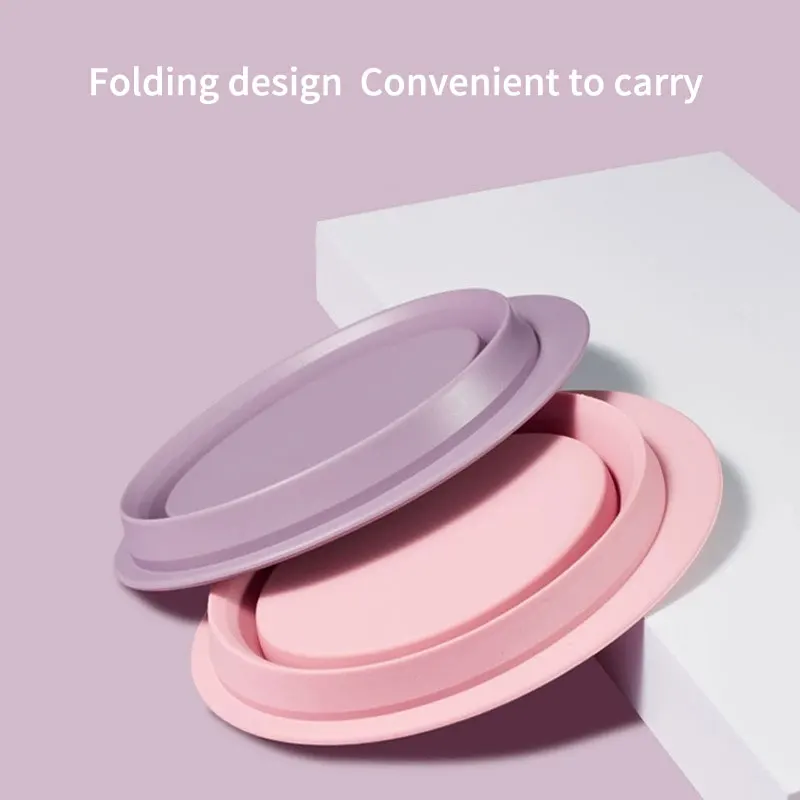 Schönheit Make-Up Pinsel Pulver Schwamm Multifunktionale Reinigung Werkzeug Make-Up Pinsel Schrubben Pad Weiche Silikon Klapp Reinigung Schüssel