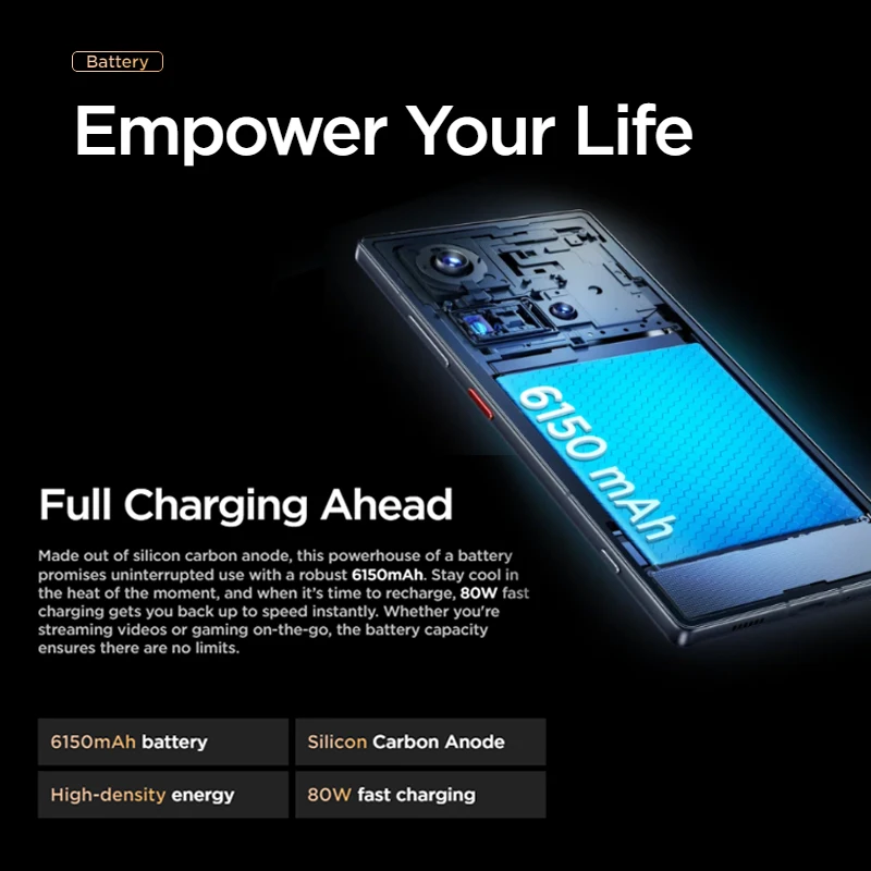 Глобальная версия Nubia Z70 Ultra Snapdragon 8 Elite 6,85 дюйма AMOLED 50 МП + 50 МП + 64 МП 1,5 К HD-дисплей 6150 мАч 80 Вт Быстрая зарядка