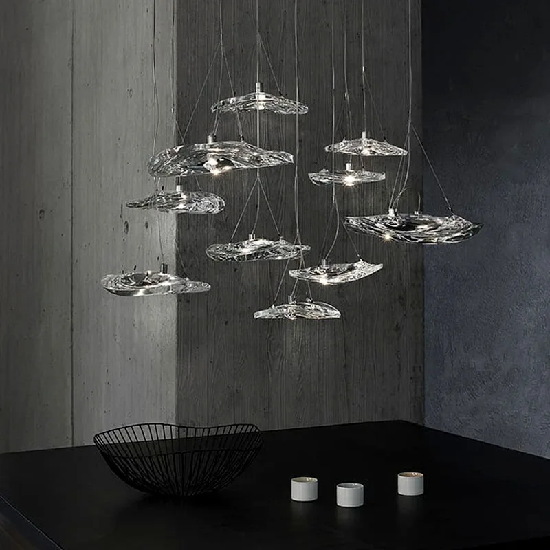 

Italian Designer Restaurant Indoor Pendant Lighting Bar Porch Modern Living Room Decoration Luxury Minimalist Crystal Chandelier