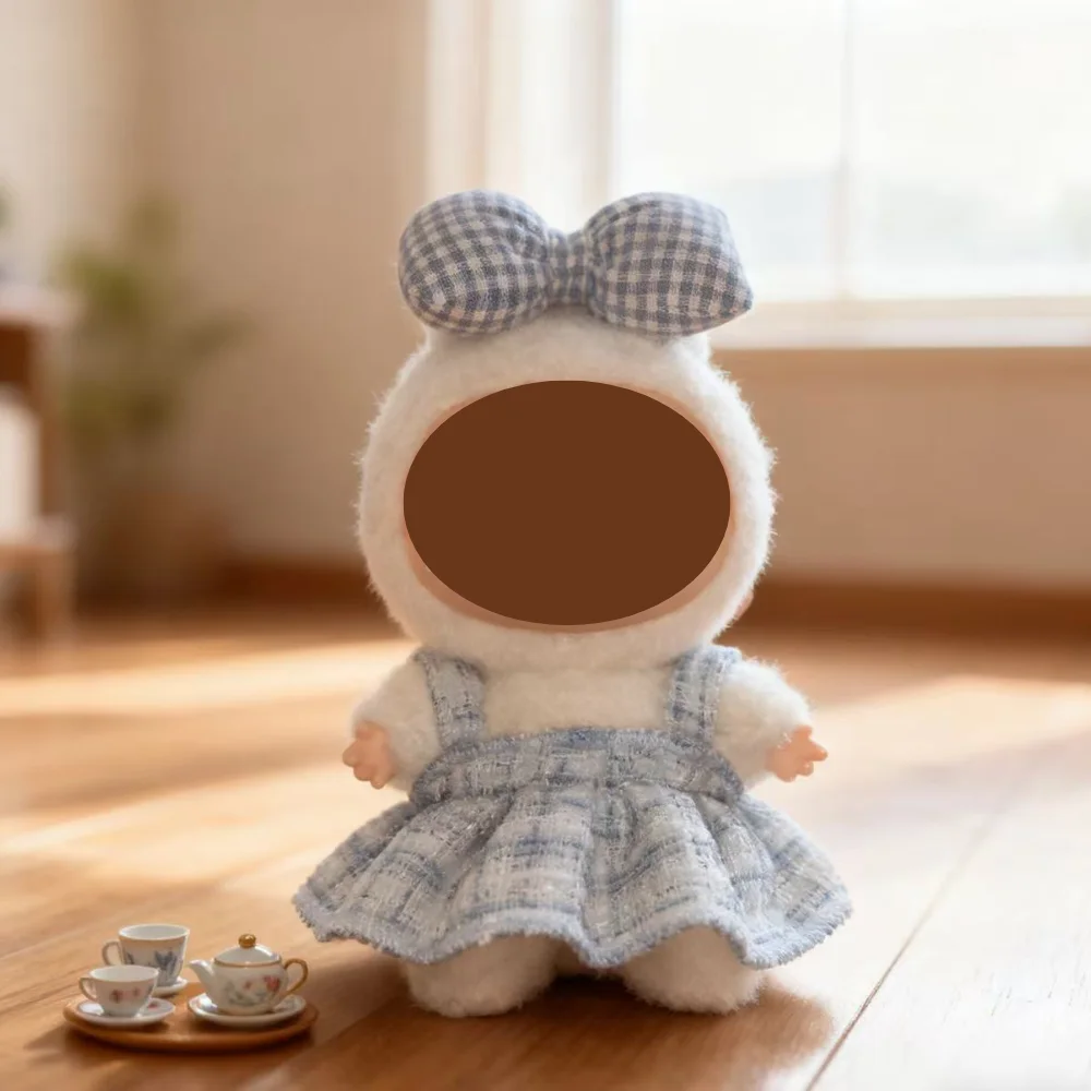 ชุดแต่งตัวตุ๊กตา LA BUBU ขนาด 17 ซม. (ตุ๊กตาไม่รวมอยู่ในชุด) ชุดคอสตูม LA BUBU, ชุดเดรสเจ้าหญิงเค้กสุดน่ารักสไตล์เรโทร LABUBU พร้อมอุปกรณ์ตกแต่ง