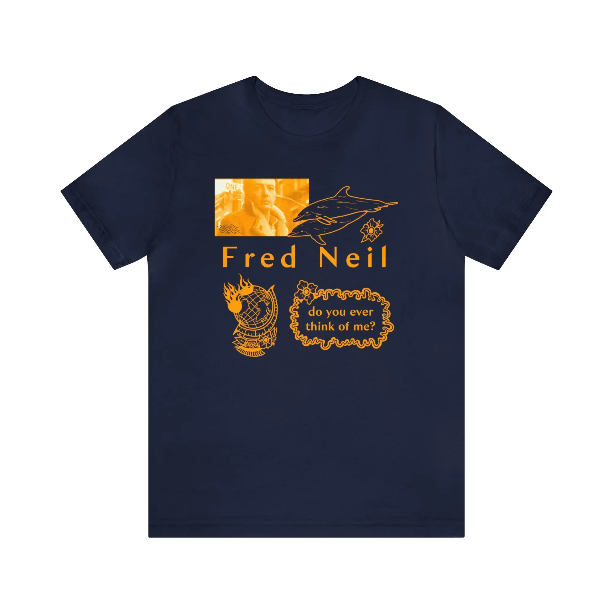 Fred Neil Dolphins Folk Music Illustrated T Shirt Tim Hardin Karen Dalton Bob Dylan Gene Clark Singer Songwriter Lover