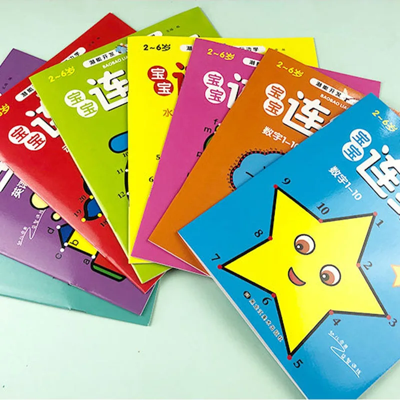Conjunto de 8 Livros de Colori - Kids Education Book avaliação e preço