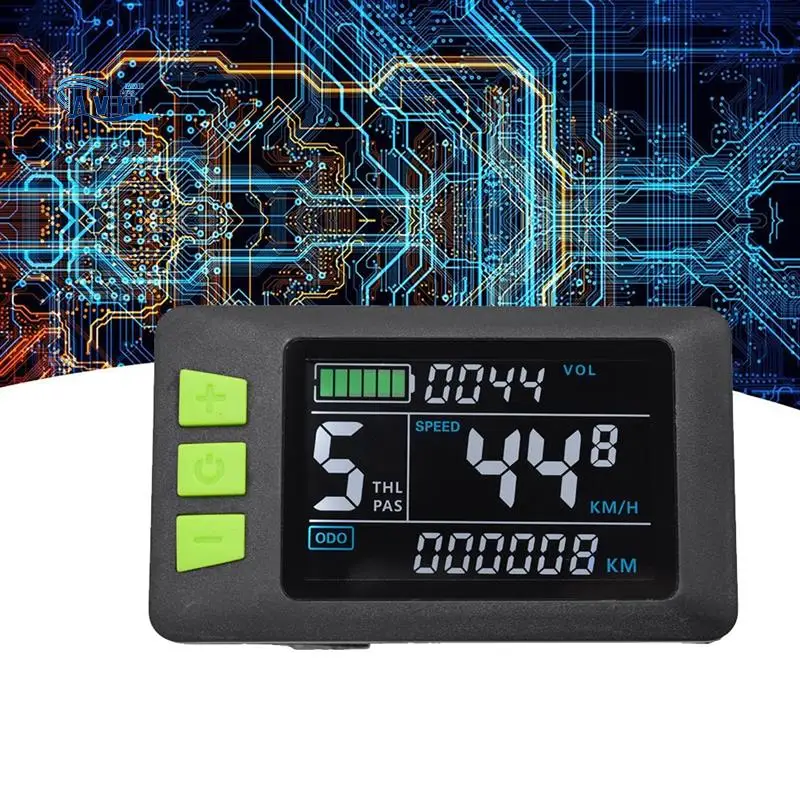 

AV32-1 Piece P3C LCD Display Dashboard Meter Colorful Screen 24V-60V Electric Bike Meter For Electric Scooter (SM Plug 5PIN)