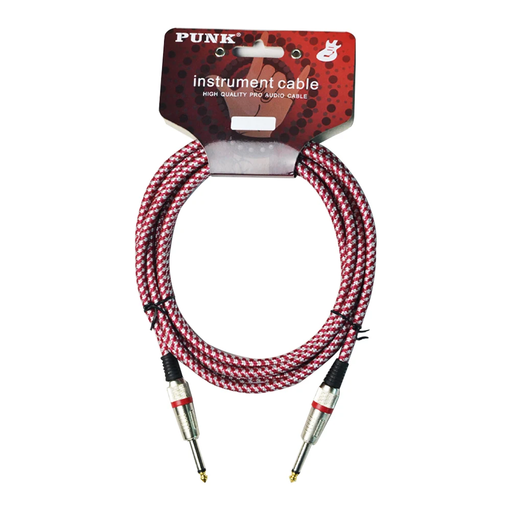 

3/6/10m Nylon Braided Guitar Cable Electric Guitar Bass Cable Professional Wire Core Double Shield Double Noise Reduction Cable