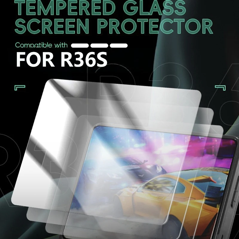 3 IN1 R36S Tempered Glass Screen and R36S Game storage bag Zipper Carry Bag Eva Hard Handbag 4 IN1/ 2 IN 1 R36S Game Accessories view 2