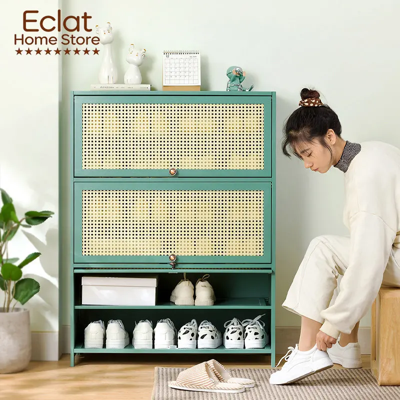Large-capacity shoe rack, good-looking interior at the door of the home, simple storage in the bedroom, modern dustproof entry,