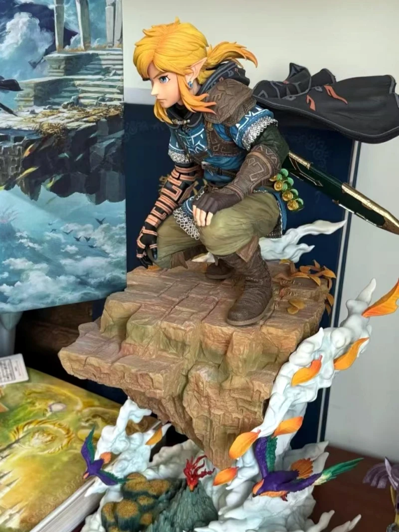 38cm Desktop Decoration Large Statues The Legend Of Zelda: Tears Of The Kingdom‌ Link Anime Figure Collectibles Xmas Gift