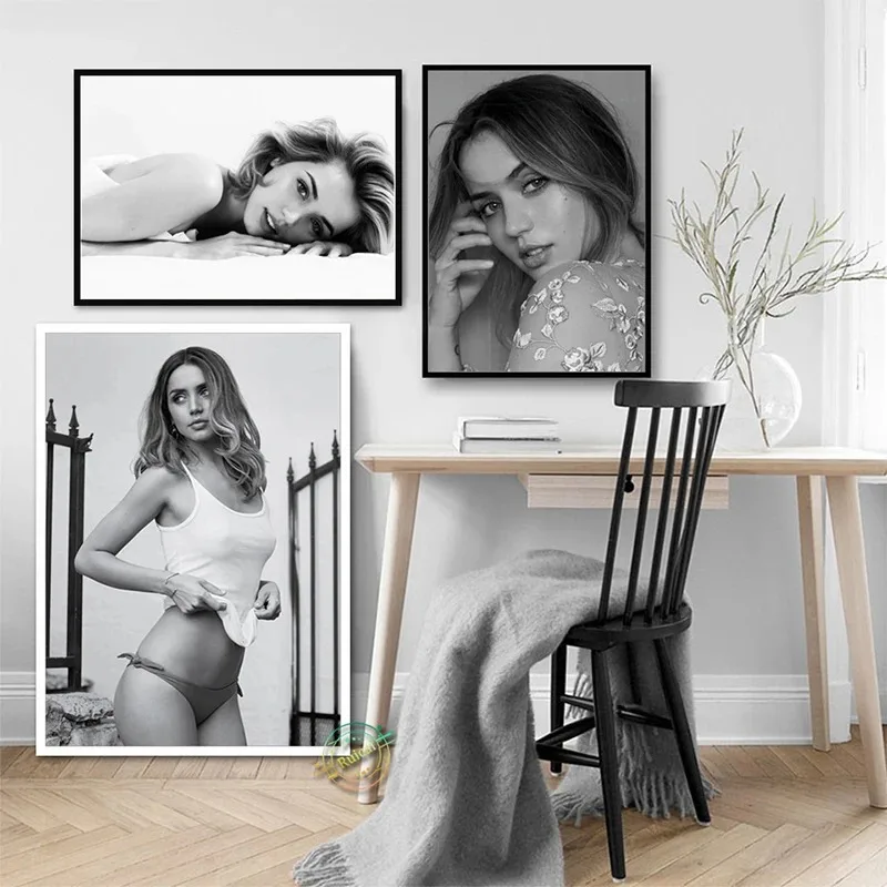 Ana De Armas Poster Movie Star Canvas Art Prints Wall Picture For Living Girl Room Home Decor Fans Collection Gifts Frameless