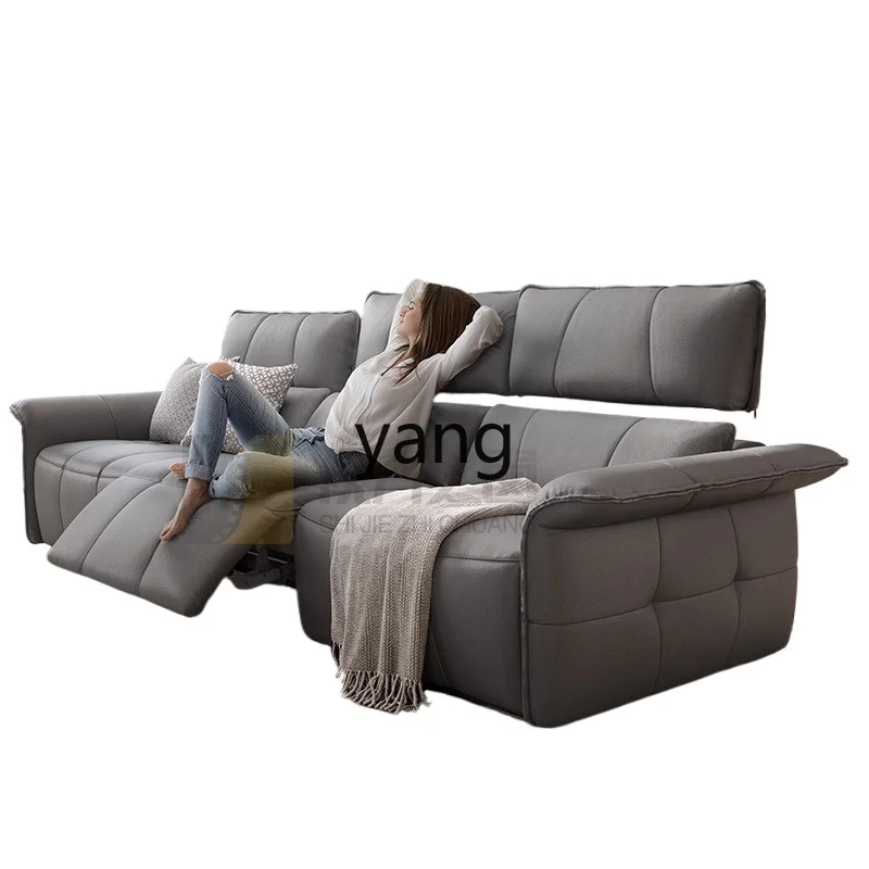 

LTT Italian living room electric leather sofa double three-person multi-functional combination recliner