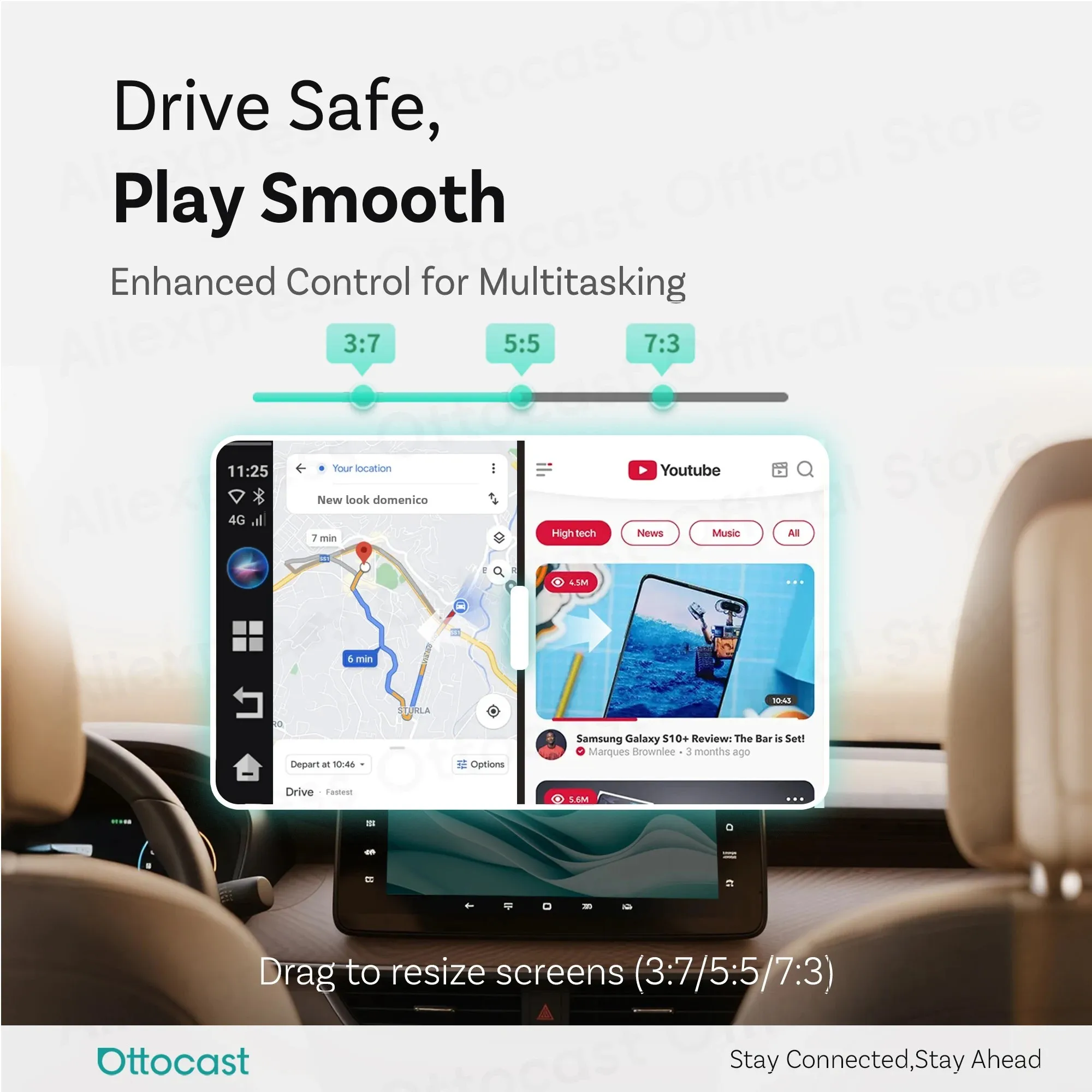 OTTOCAST Ottaibox E2 Android 13 Wireless CarPlay Android Auto AI