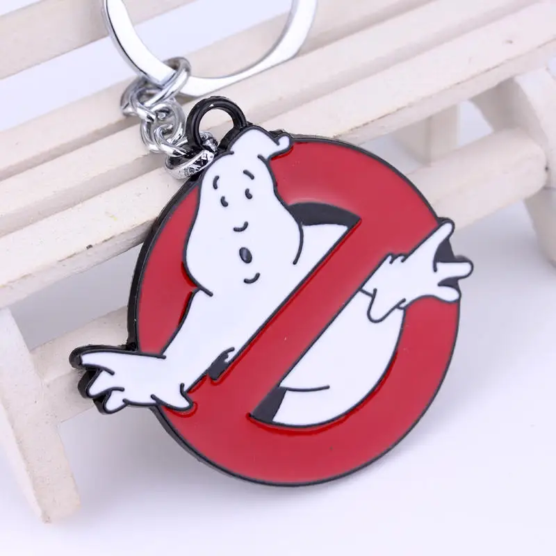 Arrival Ghostbusters Keychain Red Ghostbusters death squads Keyring With Red For Women Men Jewelry Chaveiro