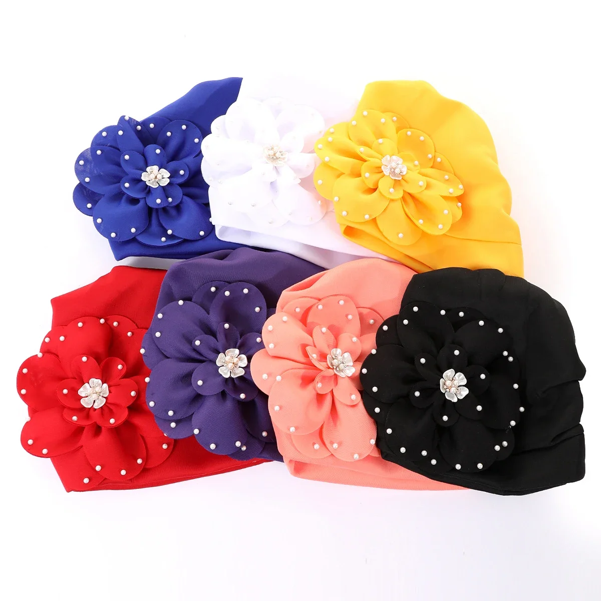 Nigeria Party Headwear Wedding Headtie Big Flower Turban Cap for Women Elegant African Lady Head Wraps