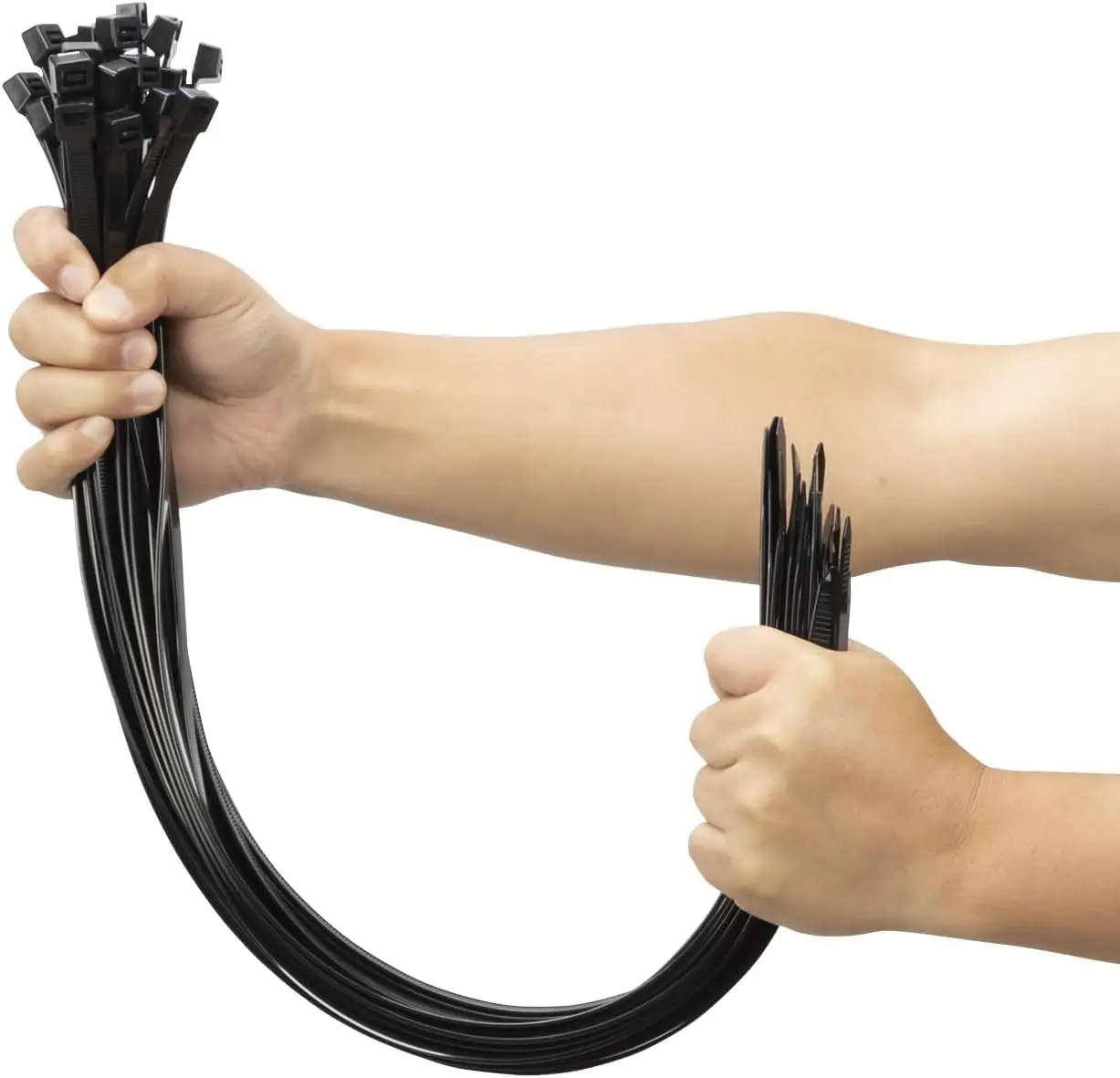 

24 Inch Black Large Zip Ties Heavy Duty 500 Pack, 200 LBS Ultra Strong Plastic Wire Ties, Large Cable Ties Extra Long Ti