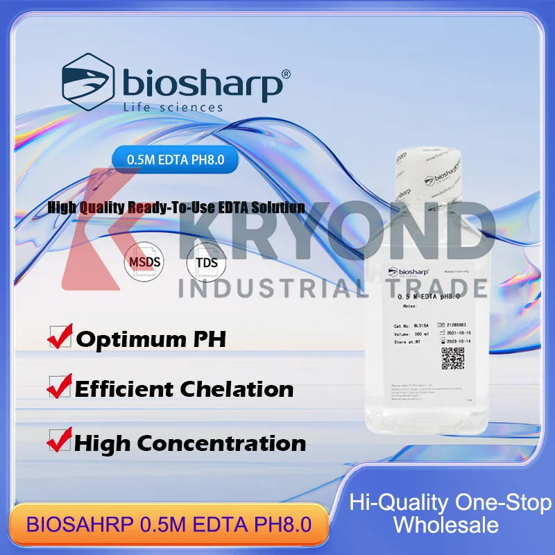 

BIOSHARP 0.5M EDTA PH 8.0 Solution for Chelating Magnesium Ions in Molecular Biology Applications Original Product