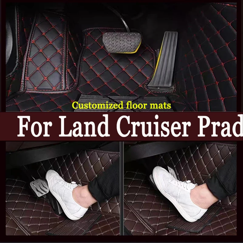 

Custom Made Leather Car Floor Mats For Toyota Land Cruiser Prado 120 2003 2004 2005 2006 2008 Carpets Rugs Foot Pads Accessories