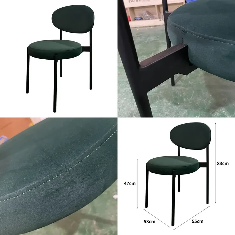 Manufacturer Batch Customization for Household ins Style Restaurant Backrest Chair Makeup Chair Stainless Steel Removable