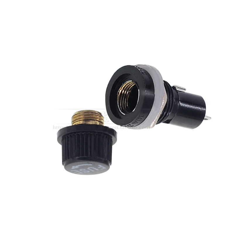 5pcs 5*20mm 6*30mm glass fuse holders 5x20 6x30 insurance tube socket fuse holder for insurance Panel Mount Fuse Holder
