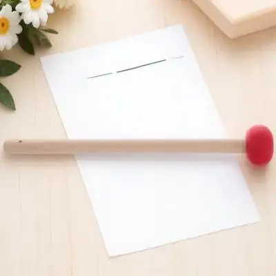 

Wooden Chinese Gong Mallet Traditional Rubber Tip Percussion Stick Comfortable Grip Instrument Supplies Copper Gong Accessories