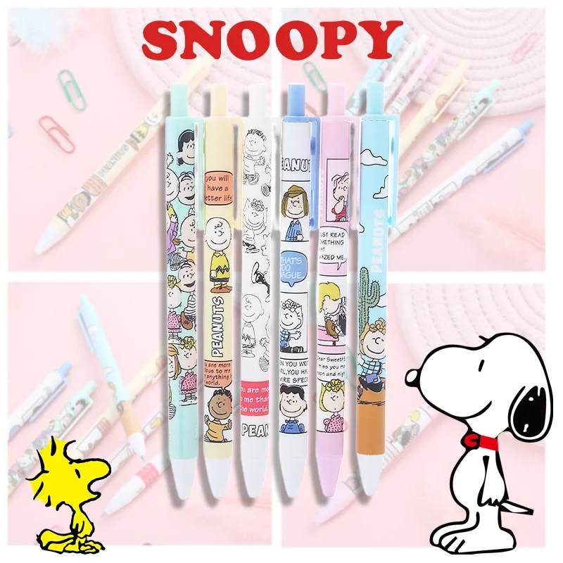 

Snoopy Gel Pen Black Press 0.5MM for Writing Cartoon Animation Office Cute Girls Kids School Supplies Students Kawaii Stationery
