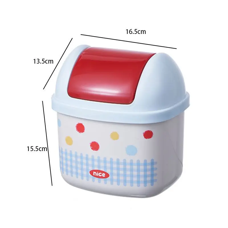 Cute Flip Desktop Garbage Bin Cartoon Anime Women Accessories Large Capacity Desktop Garbage Storage Wholesale Kawaii Girl Gift