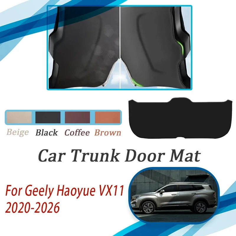 

Car Trunk Tailgate Pads For Geely Haoyue L Okavango Proton X90 VX11 2020-2025 Leather Cover Cargo Door Mats Rug Auto Acesssories