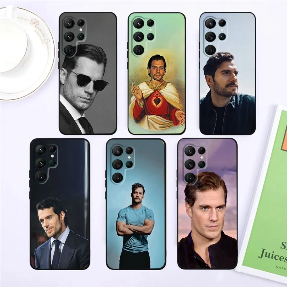 Actor H-Henry C-Cavill Phone Case For SamsungS24,S23,S22,S21,Ultra Pro S10,S30Plus,S9,20lite Black Cover