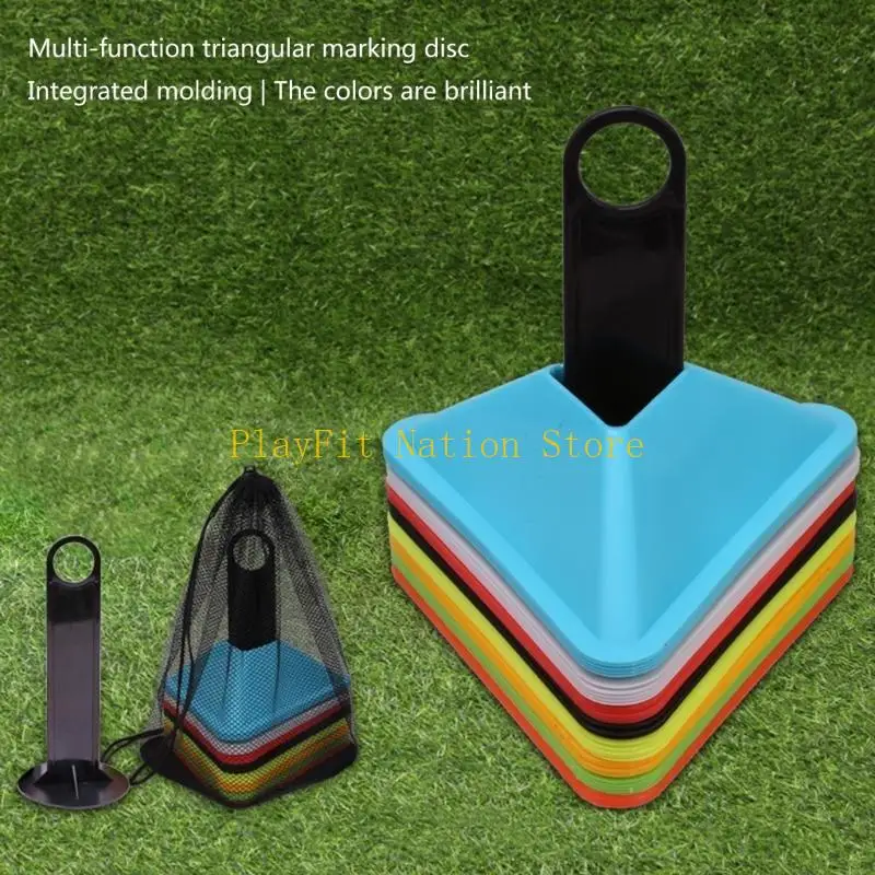 242F 5 PCS 삼각형 축구 훈련 접시 판 훈련 콘 축구 마커