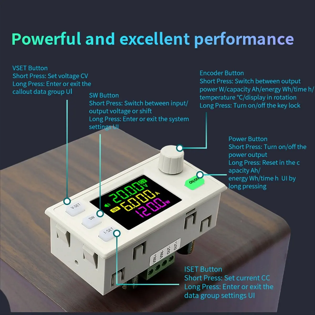 ABAN SK150X CNC Boost Reduce DC Adjustable Regulated Power Supply Constant Voltage and Constant Current Solar Charging Module