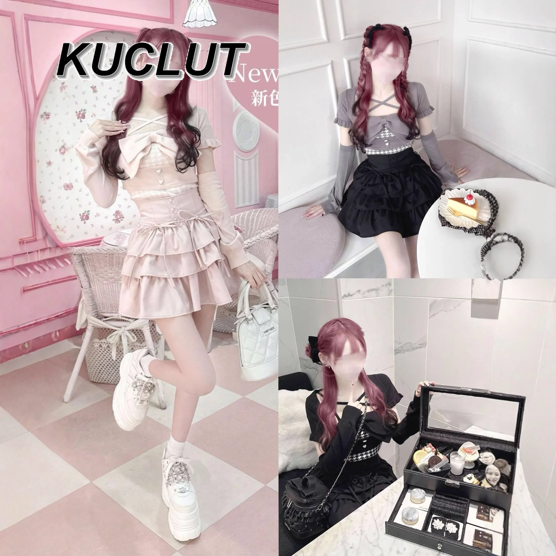 

Japanese Style Cross Strap Bow Long Sleeve Top All Matching Harajuku Fashion Spring Autumn Casual Knitted Shirt for Women