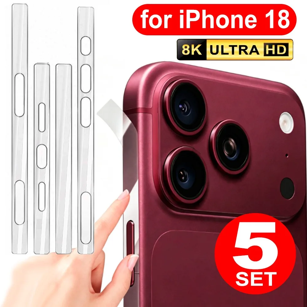 1/3/5sets Frame Protection Films for IPhone 18 Pro Max HD Clear Anti-scratch Flexible Frame Hydrogel Films for IPhone 18 ProMax