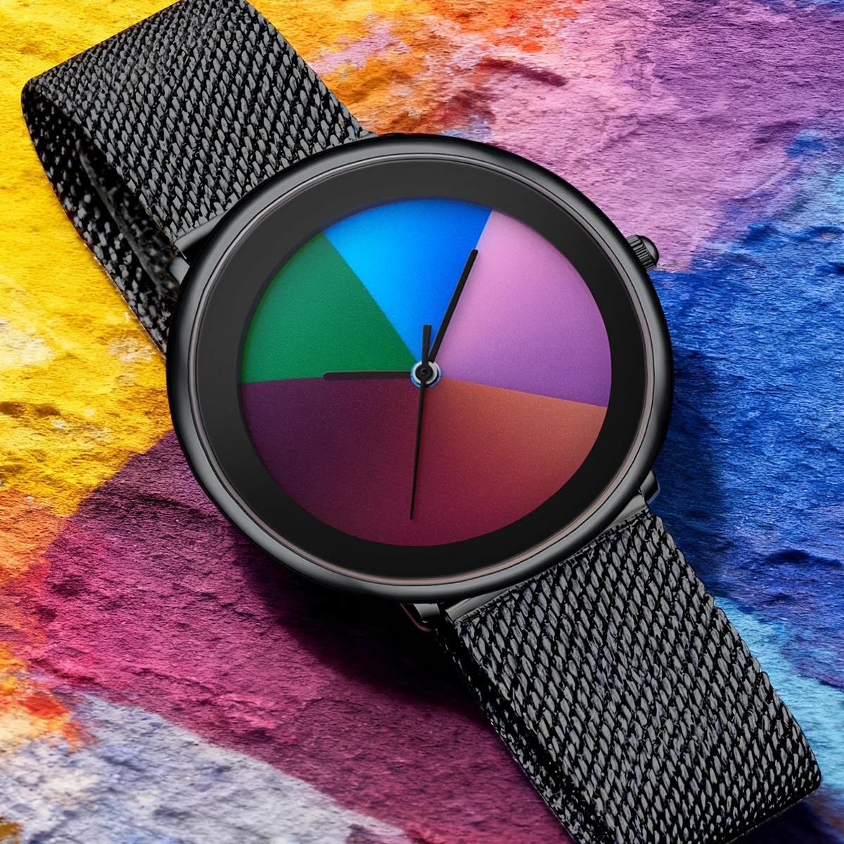 

LIGE New Women's Watch Unique Fashion Casual Colorful Changing Dial Quartz Simple Lady Watches Special Gift Watch for Women+BOX