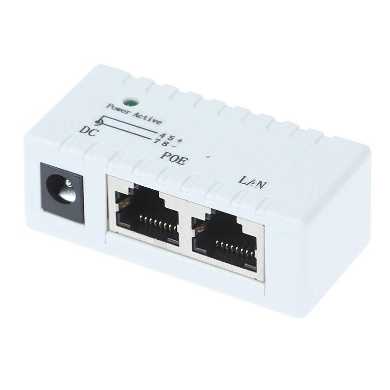 12V - 48V Passive POE Injector For IP Camera VoIP Phone Netwrok AP Device