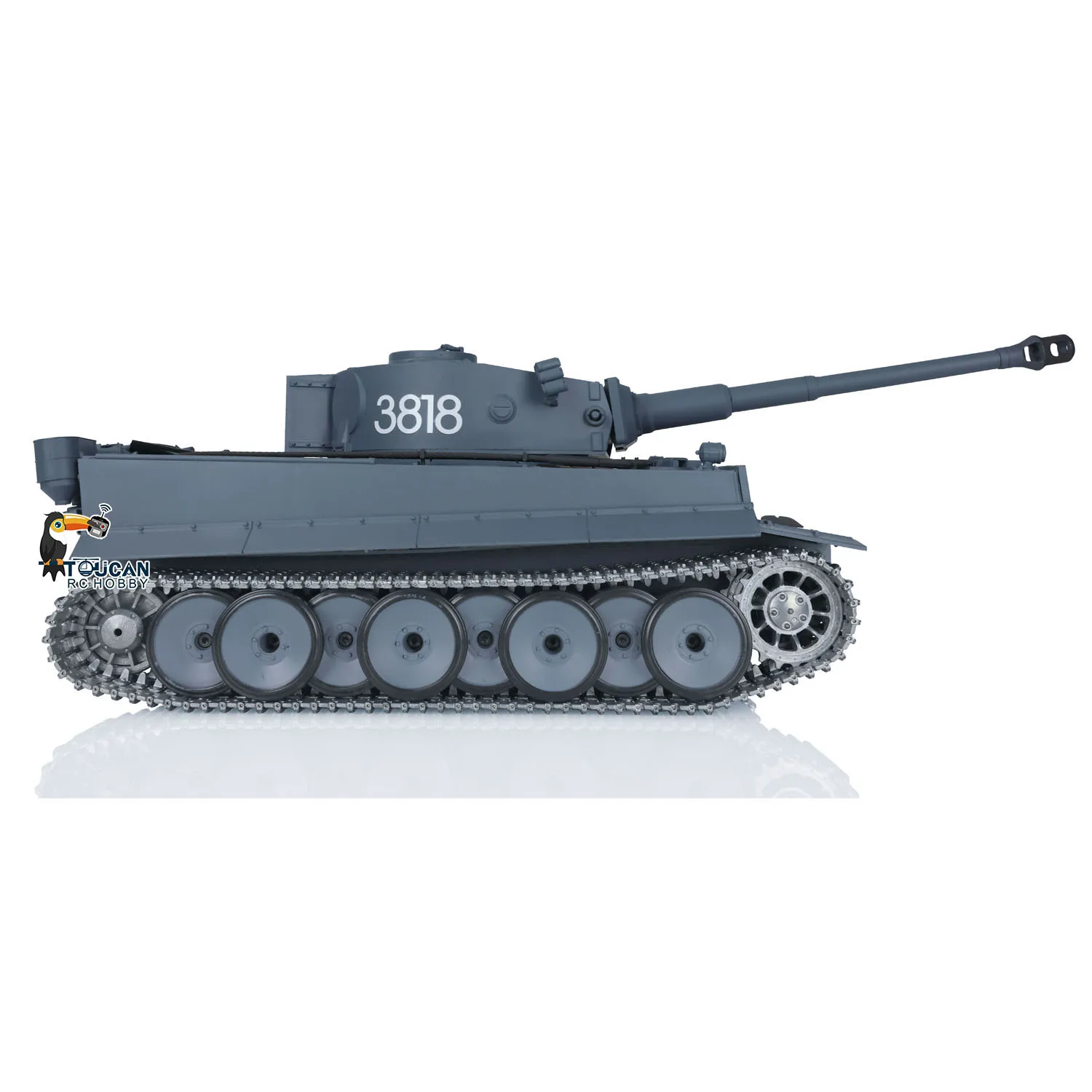 Henglong 1/16 7.0 Upgraded Metal Tiger I RC Tank 3818 RTR Military Simulation Durable Model for Adults​