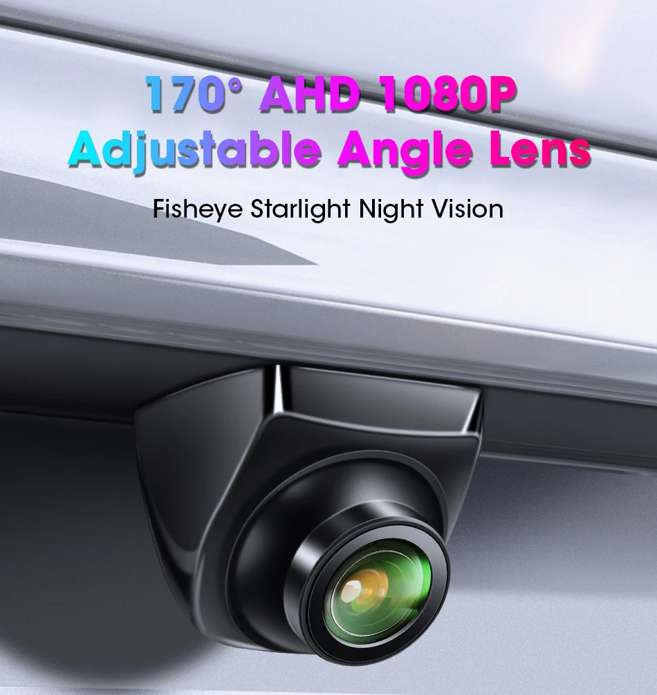 Caméra De Recul Voiture AHD 1080P - Vision Nocturne LED Infrarouge, étanche IP68, Angle 170°, Facile à Installer
