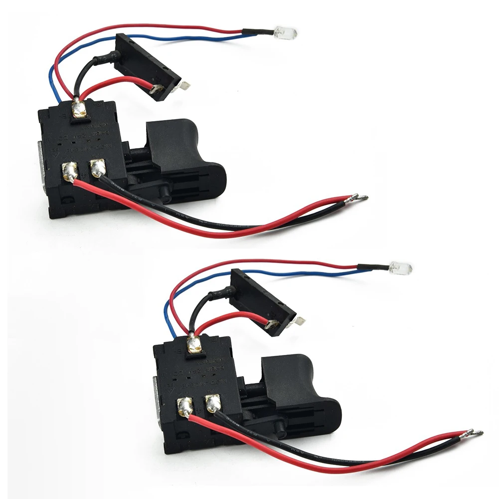 Simplified Operation 2PCS Push Button Trigger Switches for Cordless Screwdrivers with Adjustable Speeds & Lights