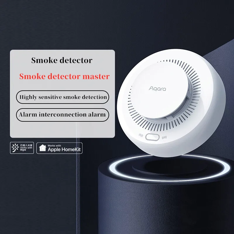 Imagem -03 - Aqara Inteligente Sensor Detector de Fumaça Zigbee 3.0 Alarme Incêndio Monitor Som Alerta Segurança em Casa App Trabalho com Xiaomi mi Casa Homekit