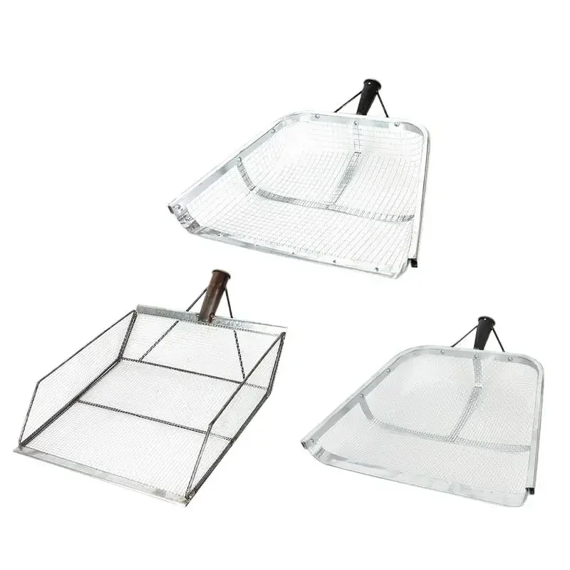 Tamis à Sable Robuste en Acier Inoxydable, Pelle avec Poignée Facile à Transformer, Passoire de Récolte Ergonomique Multifonctionnelle, Utilisation en Jardin