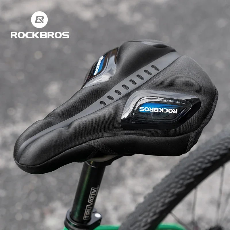 

ROCKBROS Bike Saddle Cover Elastic Breathable Soft Gel Bike Saddle Cover Comfortable Shockproof Anti-Slip Cycling Cushion